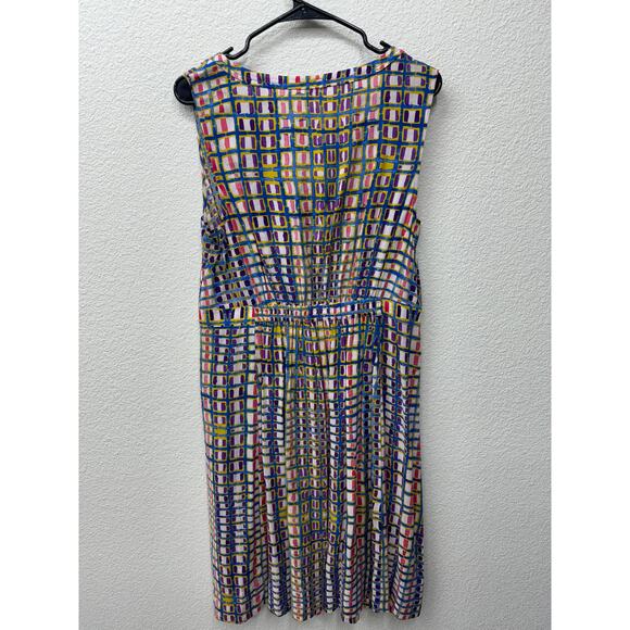 Plenty by Tracy Reese Dress Women's Size 12 Multicolor Geometric Tank Dress - Picture 2 of 5